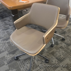 Set of 5 GALT Rolling Boardroom Office Meeting Chair